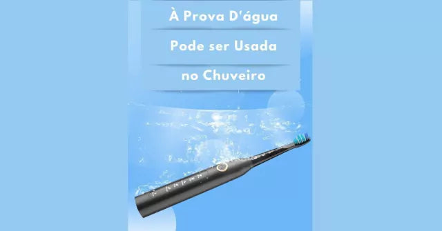 Escova De Dente Elétrica Sônica Recarregável Adulto À Prova D'água