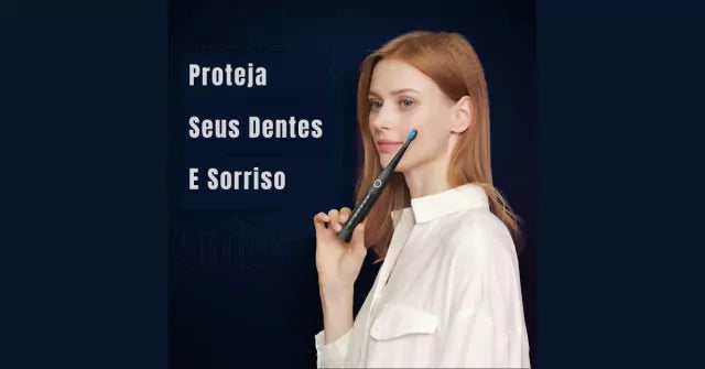 Escova De Dente Elétrica Sônica Recarregável Adulto À Prova D'água