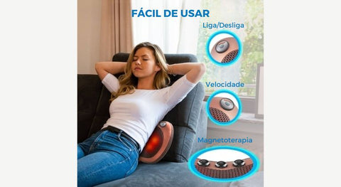 Almofada Massageadora Com Infravermelho Bivolt