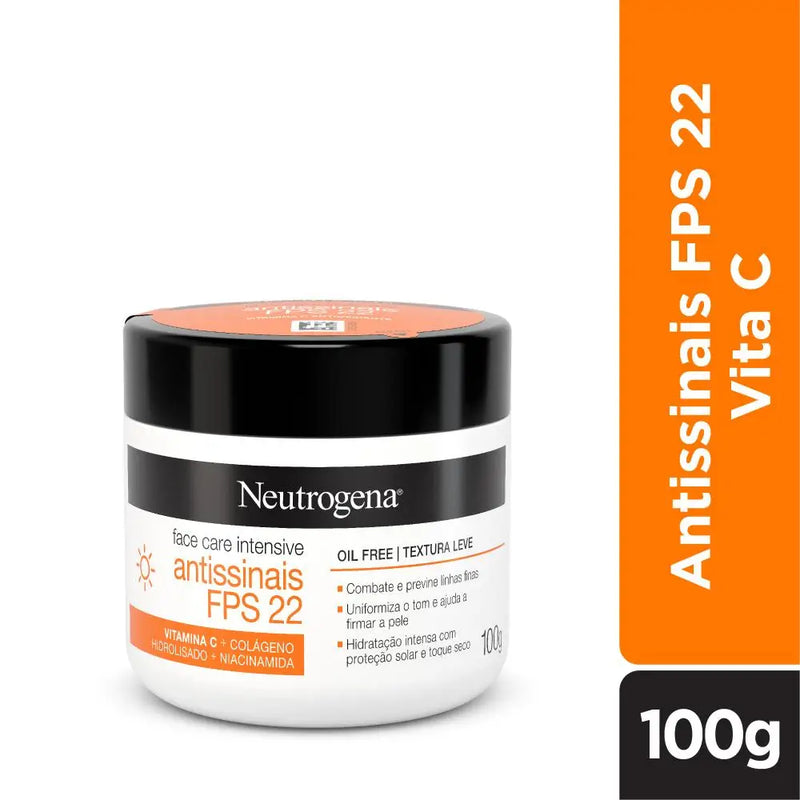 Hidratante Facial Neutrogena Face Care Intensive Antissinais FPS 22 100g