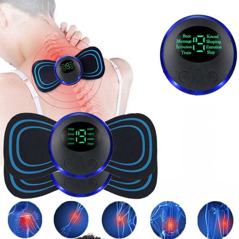 Massageador de pescoço elétrico inteligente Portátil Recarregável EMS Vertebra Cervical Massagem  Para Músculo Relaxar O Alívio Da Dor