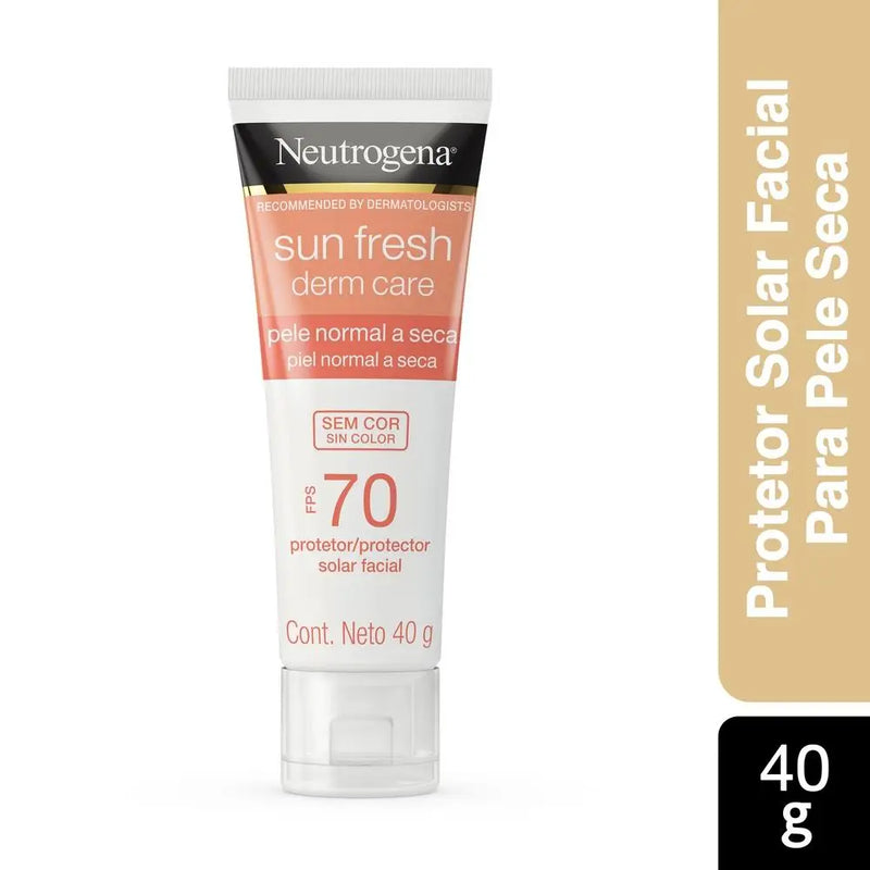 Protetor Solar Facial Neutrogena Sun Fresh Derm Care Sem Cor FPS 70 40g