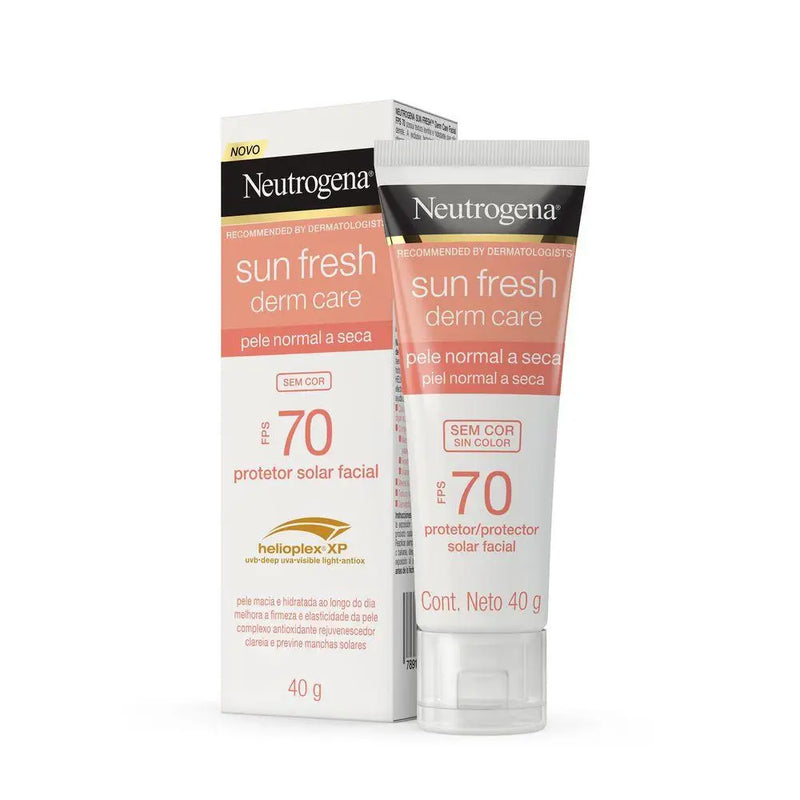 Protetor Solar Facial Neutrogena Sun Fresh Derm Care Sem Cor FPS 70 40g