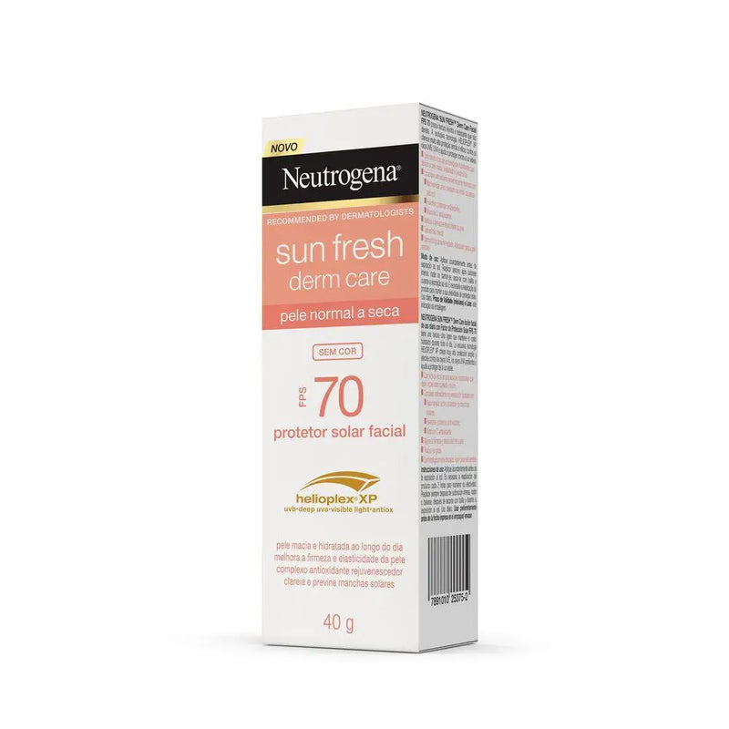 Protetor Solar Facial Neutrogena Sun Fresh Derm Care Sem Cor FPS 70 40g