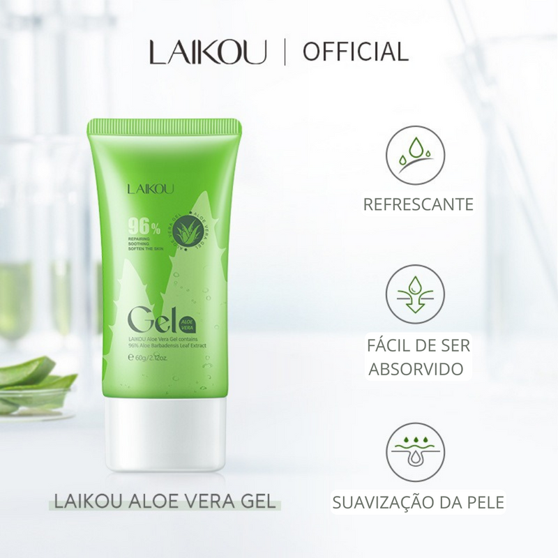 LAIKOU Aloe Vera Gel De Rosto Ácido Hialurônico Anti-Envelhecimento - Hidratação e Clareamento