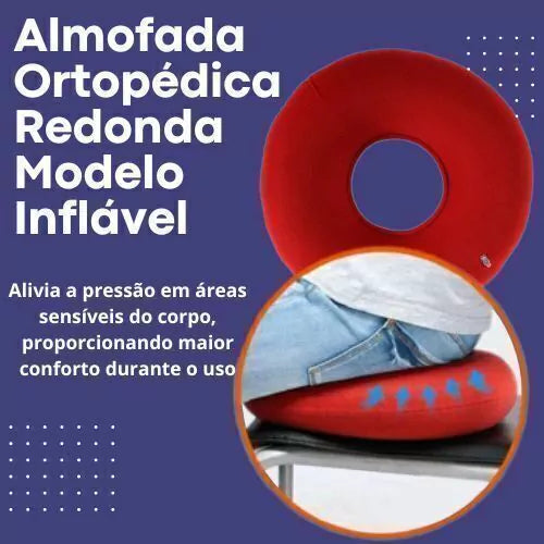 Almofada Ortopédica Redonda Modelo Inflável