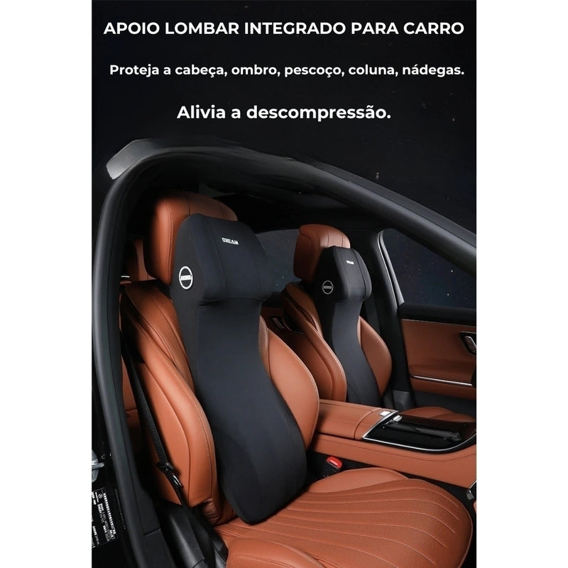 Conjunto Carro Almofada Assento + Apoio Lombar Modelo Universal