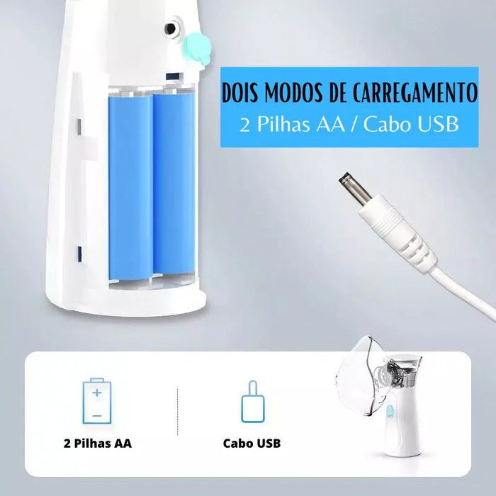 Inalador Nebulizador Portátil para Adultos e Crianças, Medical Handheld, Mini Vapor Silencioso, Umidificador Nasal, Ferramentas Inaladoras de Asma.