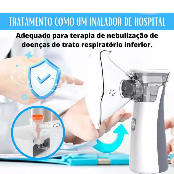 Inalador Nebulizador Portátil para Adultos e Crianças, Medical Handheld, Mini Vapor Silencioso, Umidificador Nasal, Ferramentas Inaladoras de Asma.