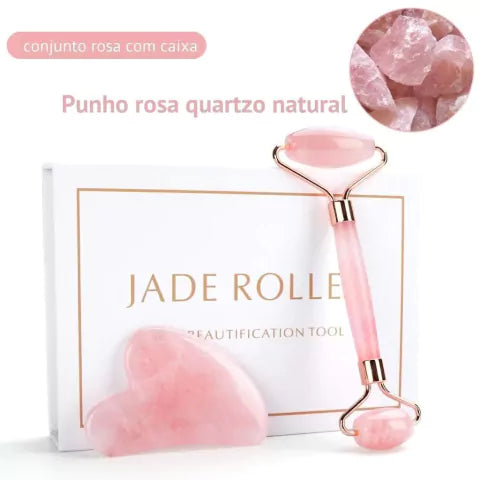 Rolo Massageador Facial Pedra Jade