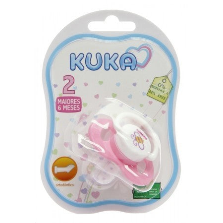 CHUPETA KUKA N2 SILICONE ROSA REDONDO