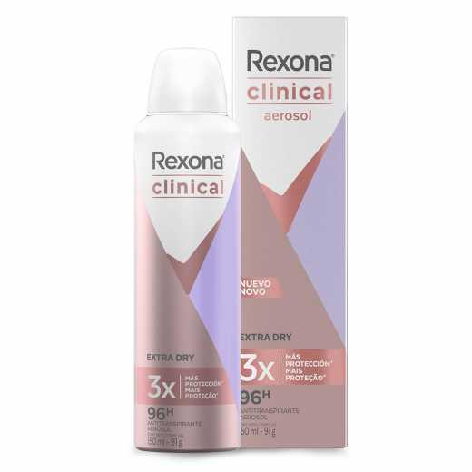 DESODORANTE REXONA CLINICAL EXTRA DRY AEROSOL