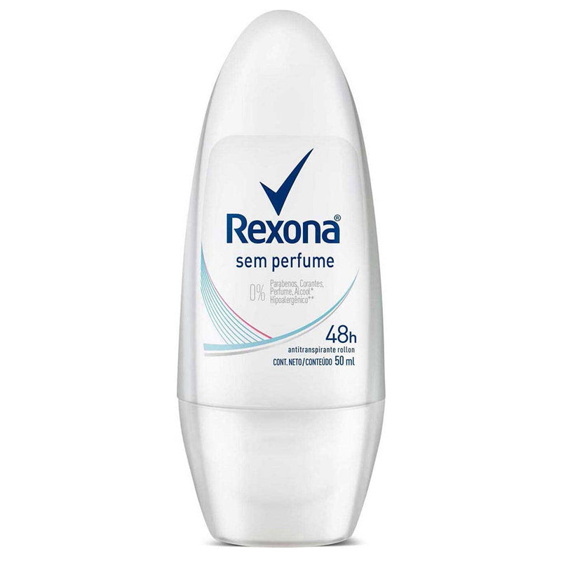 DESODORANTE REXONA ROLL ON SEM PERFUME 50ML