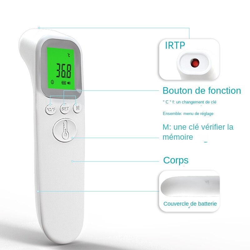 Digital testa termômetro eletrônico sem contato clínica exatidão não-contato temperatura do corpo medidor de febre para a criança adulta