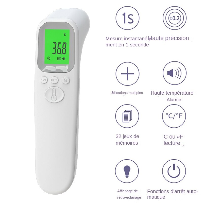 Digital testa termômetro eletrônico sem contato clínica exatidão não-contato temperatura do corpo medidor de febre para a criança adulta