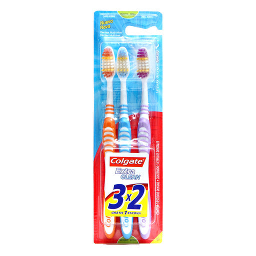 ESCOVA DENTAL COLGATE EXTRA CLEN LV3 PG2