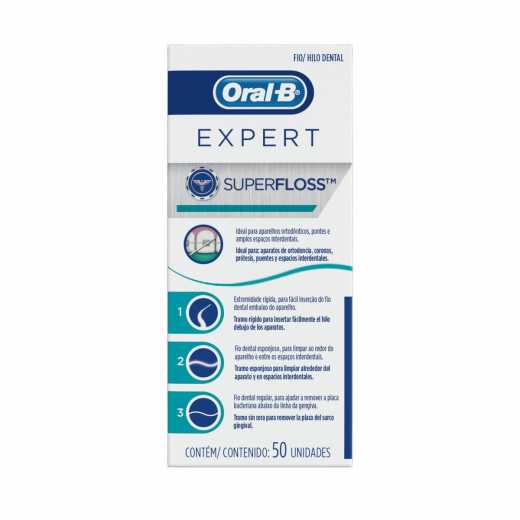 FIO DENTAL ORAL B SUPER FLOSS 50UN