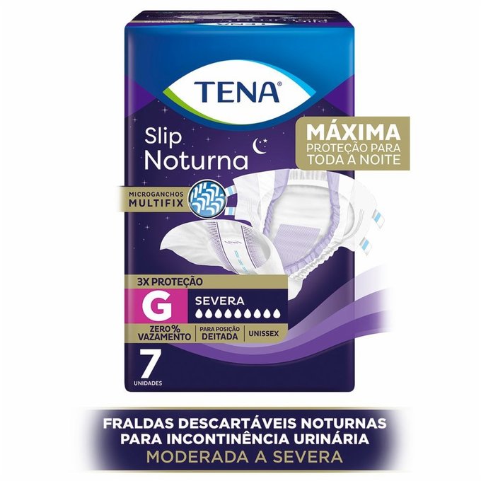 FRALDA TENA SLIP NOTURNO G 7UN