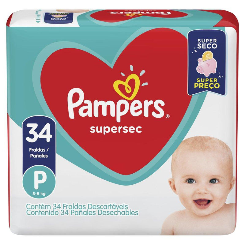 Fralda Pampers Supersec P 34 Unidades