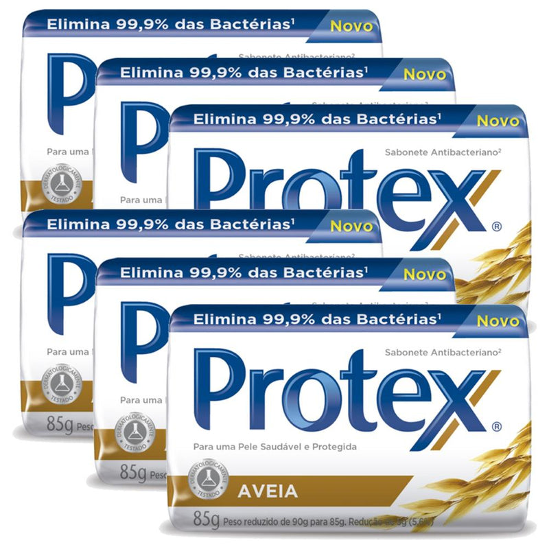 Kit Sabonete em Barra Protex Aveia 85g com 6 unidades