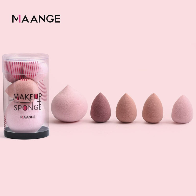 Maange-Mini ovo cosmético para úmido e seco, espuma de uso duplo, sopro de pó grande, ferramentas de maquiagem, 5 PCs