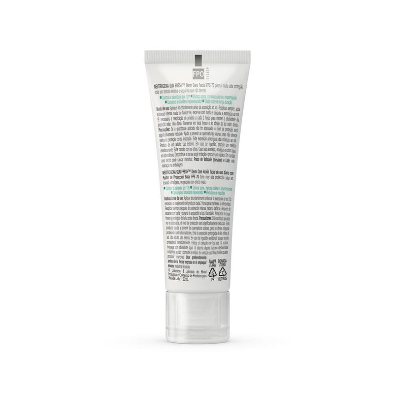 Protetor Solar Neutrogena Sun Fresh Pele Oleosa Negra FPS 70 40g