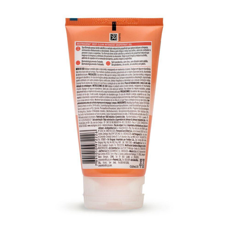 Sabonete Facial Neutrogena Deep Clean Gel Grapefruit 150g