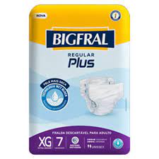 FRALDA GERIATRICA BIGFRAL REGULAR PLUS XG 7 UNI