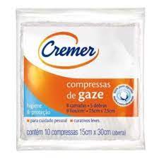 COMPRESSA DE GAZE CREMER COM 10 ESTERIL